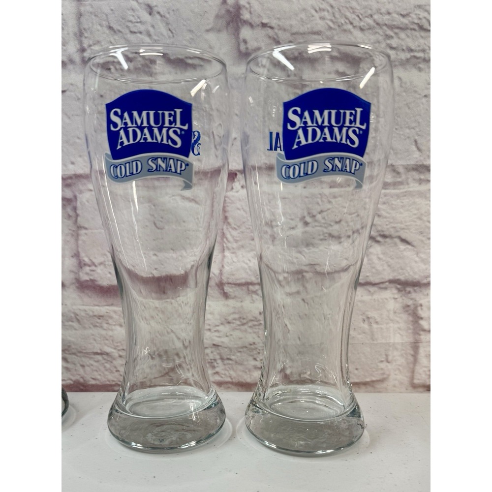 Sam Adams Seasonal Cold Snap Lot Of 2 Pair Set 22 oz Glass Pint *BRAND NEW*